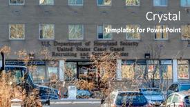  Presentation with homeland security - Beautiful presentation design featuring usa-new-york-1-14 backdrop and a gray colored foreground