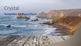  Presentation with pacific - PPT theme featuring usa pacific coast landscape california usa background and a lemonade colored foreground