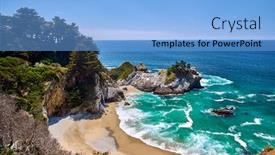  Presentation with pacific - PPT layouts consisting of usa pacific coast landscape julia pfeiffer burns state park california background and a light blue colored foreground