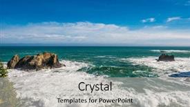  Presentation with pacific - Presentation enhanced with usa pacific coast landscape oregon background and a  colored foreground