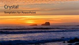  Presentation with pacific - Beautiful PPT theme featuring usa pacific coast sunset landscape big sur california backdrop and a coral colored foreground