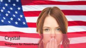  Presentation with politics - Presentation design having usa politics conspiracy and secrecy background and a coral colored foreground