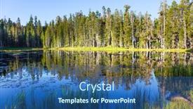  Presentation with yosemite - Colorful PPT theme enhanced with usa-quiet-round-lake-majestic backdrop and a ocean colored foreground