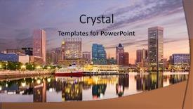  Presentation with maryland - Beautiful slides featuring usa skyline at the inner backdrop and a light blue colored foreground