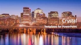  Presentation with virginia - Cool new presentation theme with usa skyline on the potomac backdrop and a red colored foreground