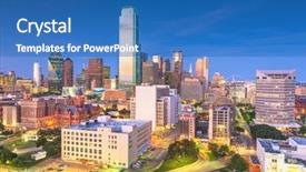  Presentation with columbus ohio usa skyline - PPT layouts with usa skyline over dealey plaza background and a teal colored foreground