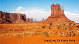  Presentation with indian monument - Theme having usa-the-mittens-huge-masses background and a gold colored foreground