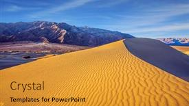  Presentation with sand dunes - Cool new PPT layouts with usa-the-sand-lies backdrop and a gold colored foreground
