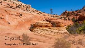  Presentation with navajo - Slides with usa-utah-zion-canyon-scenic background and a coral colored foreground
