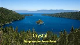  Presentation with tahoe - Audience pleasing presentation theme consisting of usa west coast - emerald bay lake tahoe backdrop and a tawny brown colored foreground