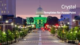  Presentation with alabama - PPT theme having usa with the state capitol background and a gray colored foreground