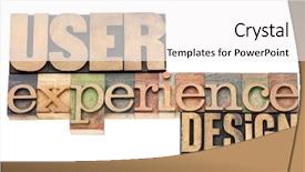  Presentation with wood type design - Audience pleasing presentation theme consisting of usability - user experience design - industrial backdrop and a white colored foreground