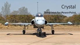  Presentation with military - Presentation featuring usaf - military airplane f5 parked background and a  colored foreground