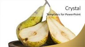  Presentation with bowl - Amazing PPT layouts having usana - pears in wooden bowl backdrop and a  colored foreground