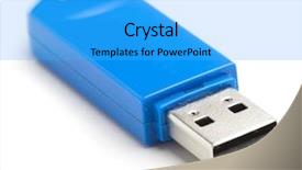  Presentation with red white blue confetti - Cool new theme with usb - blue pen drive backdrop and a cyan colored foreground