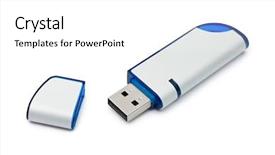  Presentation with memory computer - PPT layouts consisting of usb - computer flash memory isolated background and a white colored foreground