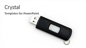  Presentation with solar pannel back ground - Slides having usb drive isolated background and a white colored foreground