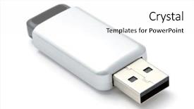 Presentation with flash - Amazing presentation theme having usb flash drive closeup backdrop and a white colored foreground