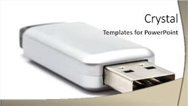  Presentation with silver fern black white flag - PPT layouts with usb flash drive closeup background and a white colored foreground