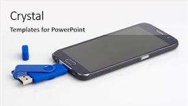  Presentation with flash - Slides consisting of usb flash drive for android background and a white colored foreground