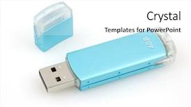  Presentation with flash - Colorful presentation enhanced with usb flash drive in isolated backdrop and a  colored foreground