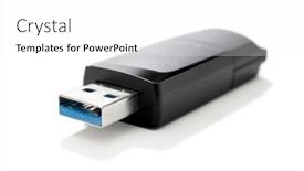  Presentation with flash - Presentation having usb-flash-drive-isolated background and a white colored foreground