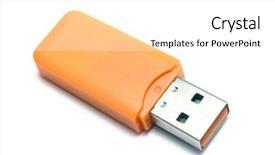  Presentation with silver fern black white flag - Slide deck with usb flash drive on white background and a white colored foreground