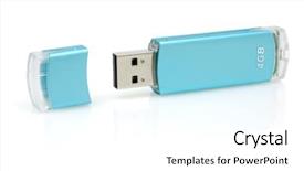  Presentation with lgbt diversity rainbow flag isolated - Cool new PPT theme with usb flash drive with reflection backdrop and a white colored foreground