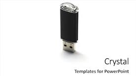  Presentation with memory - Slide set consisting of usb memory isolated on white background and a white colored foreground