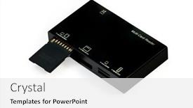  Presentation with flash - PPT theme enhanced with usb-multi-card-reader background and a white colored foreground