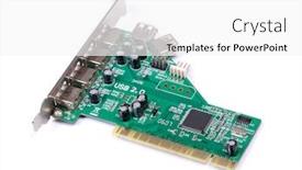  Presentation with controller - Presentation theme enhanced with usb-pci-controller-card-isolated background and a white colored foreground