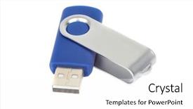  Presentation with flash - Colorful slide set enhanced with usb pendrive or flash drive backdrop and a white colored foreground
