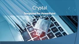  Presentation with fiber - Colorful slide deck enhanced with usb-plugs-and-lock-closeup backdrop and a teal colored foreground