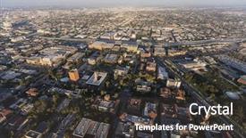  Presentation with neighborhoods - Audience pleasing theme consisting of usc - aerial view of the university backdrop and a dark gray colored foreground