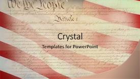  Presentation with usa flag - PPT theme having american constitution with usa flag background and a lemonade colored foreground
