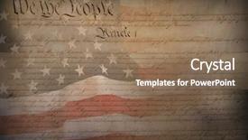  Presentation with constitution - PPT layouts consisting of american constitution with usa flag background and a coral colored foreground