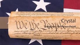  Presentation with constitution - Audience pleasing presentation theme consisting of up of united states constitution backdrop and a coral colored foreground