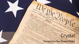  Presentation with united states constitution - Colorful presentation design enhanced with up of united states constitution backdrop and a lemonade colored foreground