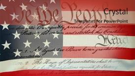  Presentation with constitution - Presentation theme with constitution of usa background and a red colored foreground