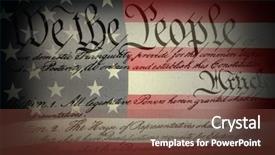  Presentation with constitution - Colorful PPT theme enhanced with constitution of usa backdrop and a tawny brown colored foreground