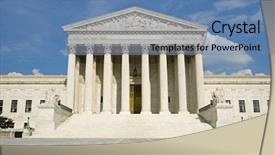  Presentation with supreme court - PPT theme with the us supreme court background and a teal colored foreground