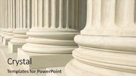  Presentation with supreme court - Audience pleasing PPT theme consisting of row of columns backdrop and a lemonade colored foreground