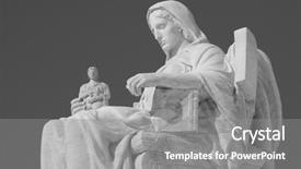  Presentation with supreme court - Audience pleasing presentation theme consisting of the us supreme court backdrop and a gray colored foreground