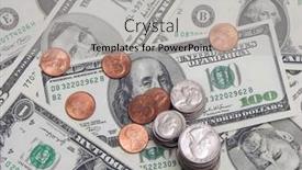  Presentation with bills - Slides with usd-dollar-bills-and-coins background and a  colored foreground