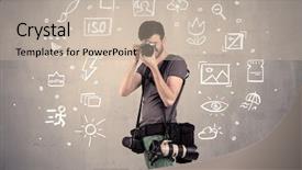  Presentation with learning - PPT layouts enhanced with use a professional digital camera background and a mint green colored foreground