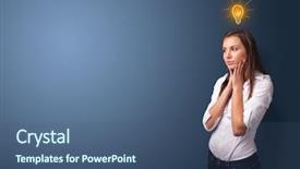  Presentation with new idea innovation - Presentation design with use case - young person looking for new background and a ocean colored foreground