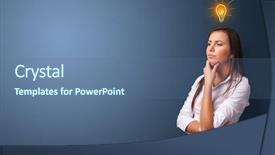  Presentation with new idea innovation - Presentation theme consisting of use case - young person looking for new background and a ocean colored foreground