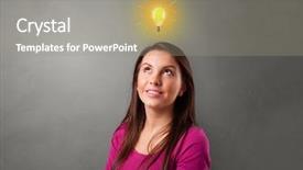  Presentation with new idea innovation - Presentation design having use case - young student looking for new background and a gray colored foreground