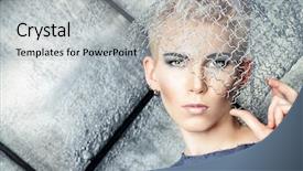  Presentation with futurism - Slide set having use of metal wire background and a light gray colored foreground