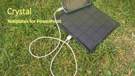  Presentation with mobile use - Slides having use of renewable energy - mobile background and a tawny brown colored foreground